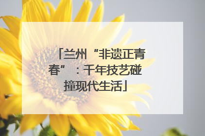 兰州“非遗正青春”：千年技艺碰撞现代生活