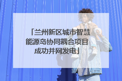 兰州新区城市智慧能源岛协同耦合项目成功并网发电