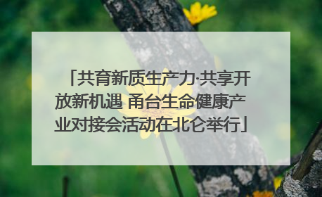 共育新质生产力·共享开放新机遇 甬台生命健康产业对接会活动在北仑举行