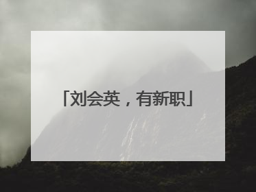 刘会英，有新职