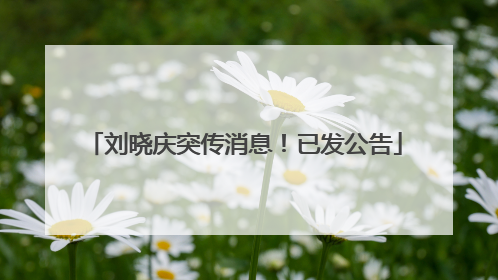 刘晓庆突传消息！已发公告