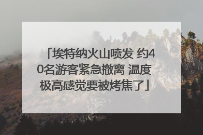 埃特纳火山喷发 约40名游客紧急撤离 温度极高感觉要被烤焦了