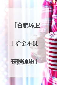 合肥环卫工拾金不昧获赠锦旗