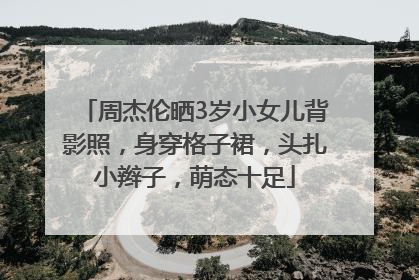 周杰伦晒3岁小女儿背影照，身穿格子裙，头扎小辫子，萌态十足