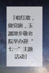 唱红歌，做党旗，玉渊潭乡敬老院举办迎“七一”主题活动