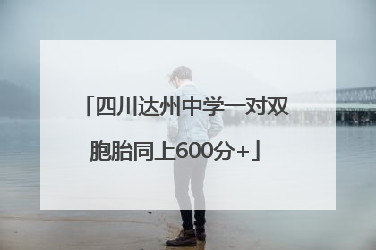 四川达州中学一对双胞胎同上600分+