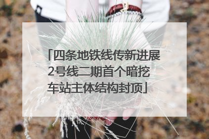 四条地铁线传新进展 2号线二期首个暗挖车站主体结构封顶