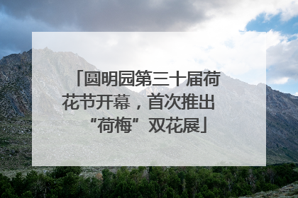 圆明园第三十届荷花节开幕，首次推出“荷梅”双花展