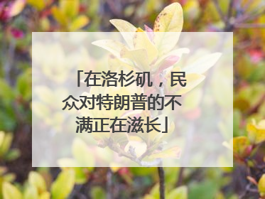 在洛杉矶，民众对特朗普的不满正在滋长