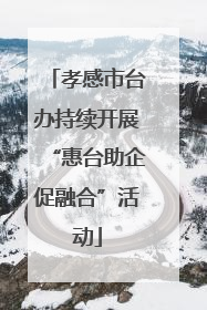 孝感市台办持续开展“惠台助企促融合”活动