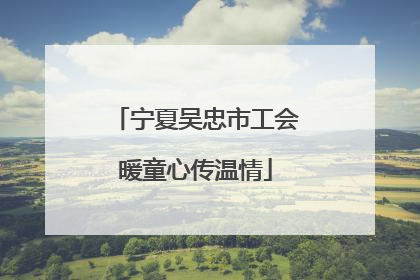 宁夏吴忠市工会暖童心传温情
