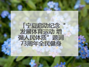 宁夏启动纪念“发展体育运动 增强人民体质”题词73周年全民健身主题活动