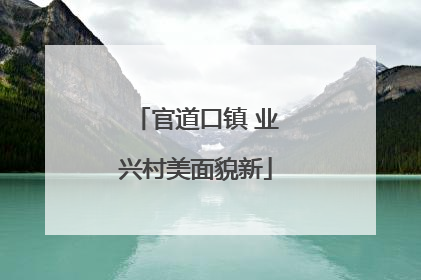官道口镇 业兴村美面貌新