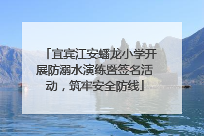 宜宾江安蟠龙小学开展防溺水演练暨签名活动，筑牢安全防线
