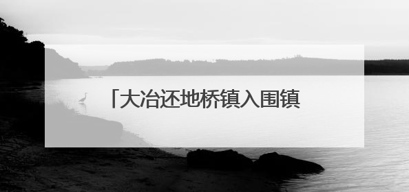 大冶还地桥镇入围镇域经济中部16强