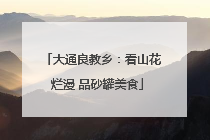 大通良教乡：看山花烂漫 品砂罐美食