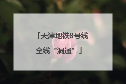 天津地铁8号线全线“洞通”