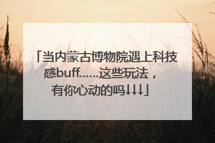 当内蒙古博物院遇上科技感buff……这些玩法，有你心动的吗↓↓↓