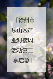 徐州市泉山区产业对接周活动第二季启幕