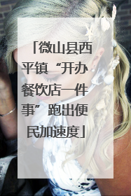 微山县西平镇“开办餐饮店一件事”跑出便民加速度