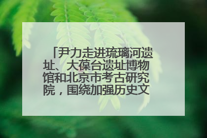 尹力走进琉璃河遗址、大葆台遗址博物馆和北京市考古研究院，围绕加强历史文化名城保护调研