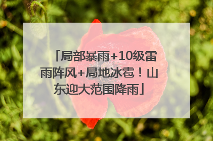 局部暴雨+10级雷雨阵风+局地冰雹！山东迎大范围降雨