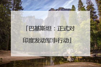 巴基斯坦：正式对印度发动军事行动