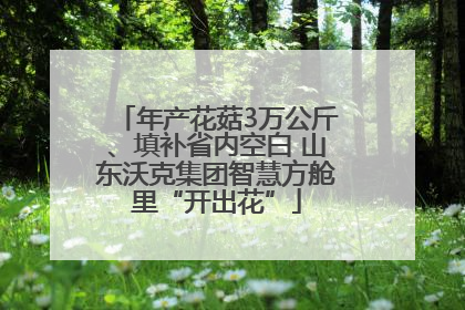 年产花菇3万公斤、填补省内空白 山东沃克集团智慧方舱里“开出花”