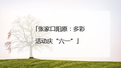 张家口阳原：多彩活动庆“六一”