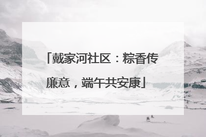 戴家河社区：粽香传廉意，端午共安康