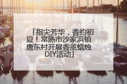 指尖芳华，香约初夏！常熟市沙家浜镇唐东村开展香薰蜡烛DIY活动