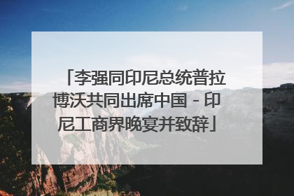 李强同印尼总统普拉博沃共同出席中国－印尼工商界晚宴并致辞