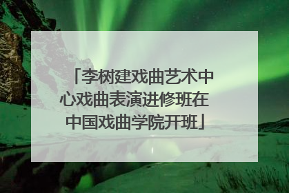 李树建戏曲艺术中心戏曲表演进修班在中国戏曲学院开班