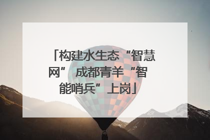 构建水生态“智慧网” 成都青羊“智能哨兵”上岗