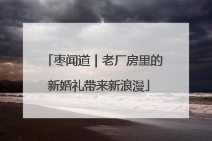 枣闻道｜老厂房里的新婚礼带来新浪漫