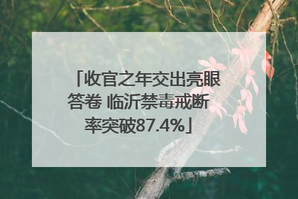 收官之年交出亮眼答卷 临沂禁毒戒断率突破87.4%