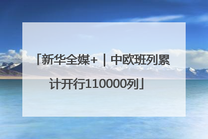 新华全媒+｜中欧班列累计开行110000列