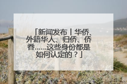 新闻发布丨华侨、外籍华人、归侨、侨眷……这些身份都是如何认定的？
