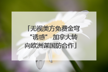无视美方免费金穹“诱惑” 加拿大转向欧洲谋国防合作