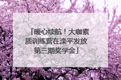 暖心续航！大咖素质训练营在滦平发放第三期奖学金
