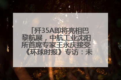 歼35A即将亮相巴黎航展，中航工业沈阳所首席专家王永庆接受《环球时报》专访：未来数量可以有很多