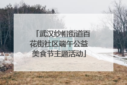武汉纱帽街道百花街社区端午公益美食节主题活动