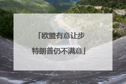 欧盟有意让步 特朗普仍不满意