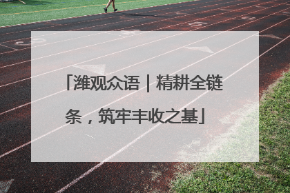 潍观众语｜精耕全链条，筑牢丰收之基
