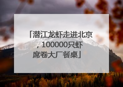潜江龙虾走进北京，100000只虾席卷大厂餐桌