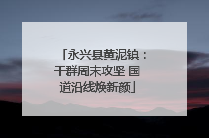 永兴县黄泥镇：干群周末攻坚 国道沿线焕新颜