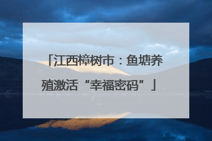 江西樟树市：鱼塘养殖激活“幸福密码”