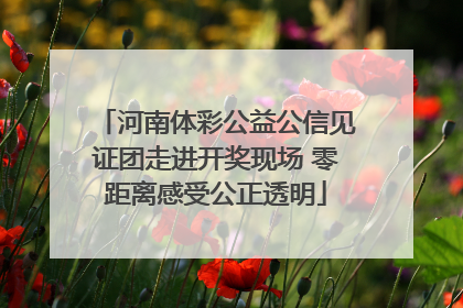 河南体彩公益公信见证团走进开奖现场 零距离感受公正透明
