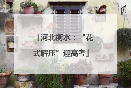 河北衡水：“花式解压”迎高考