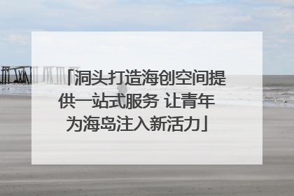 洞头打造海创空间提供一站式服务 让青年为海岛注入新活力